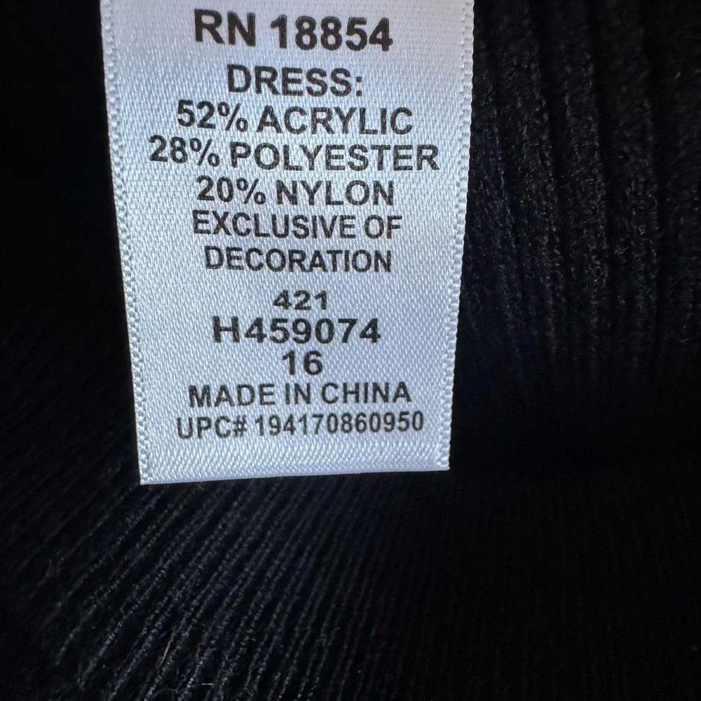Rare Editions Black Long Sleeve Dress